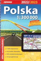 Okładka książki Atlas samochodowy Polska 1:300 000 w.2022/2023