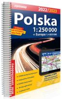 Okładka książki Atlas samochodowy Polska 2022/2023 1:250 000