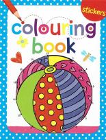Okładka książki Colouring book z naklejkami. Piłka