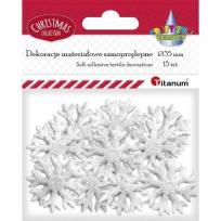 Opakowanie Dekoracje samoprzylepne płatki białe śniegu 15szt