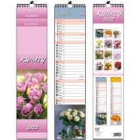 Opakowanie Kalendarz 2022 paskowy 13 planszowy Kwiaty