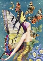 Opakowanie Karnet B6 brokat z kopertą Ćmy