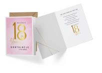 Opakowanie Karnet V-008 Urodziny 18