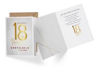 Opakowanie Karnet V-009 Urodziny 18