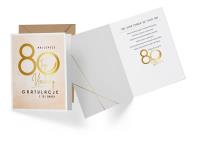 Opakowanie Karnet V-015 Urodziny 80