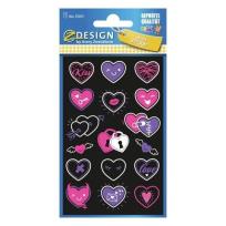 Opakowanie Naklejki foliowe NEONowe - serca