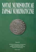 Okładka książki Notae Numismaticae. Zapiski Numizmatyczne T.9