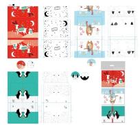 Opakowanie Pudełka na karty podarunkowe lub pieniądze. Zwierzęta