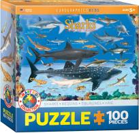 Opakowanie Puzzle 100 Smartkids Sharks 6100-0079