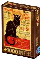 Opakowanie Puzzle 1000 Stare plakaty, Czarny kot