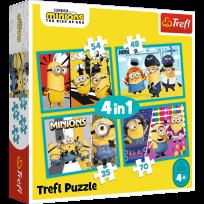 Opakowanie Puzzle 4w1 Wesoły Świat Minionków TREFL