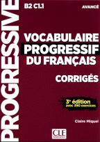 Okładka książki Vocabulaire Progressif du Francais Avance klucz Poziom B2-C1.1