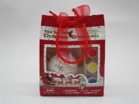 Opakowanie Zestaw kreatywny bombka do malowania farbami, wzór renifer i choinka