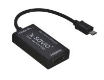 Opakowanie Adapter SAVIO cl-32 (MHL, Micro USB M - HDMI F; 0,10m; kolor czarny)