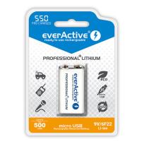 Opakowanie EVERACTIVE AKUMULATOREK 6F22/9V LI-ION 550 MAH EVHR22-550