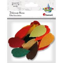 Opakowanie Filcowe liście 30x55mm mix 20szt