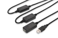 Opakowanie Kabel DIGITUS DA-73103 (USB M - USB F; 25m; kolor czarny)