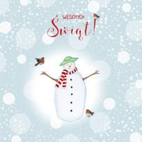 Opakowanie Karnet Swarovski kwadrat CL3508_PO Święta Bałwan