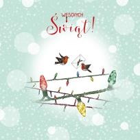 Opakowanie Karnet Swarovski kwadrat CL3509_PO Święta Lampki