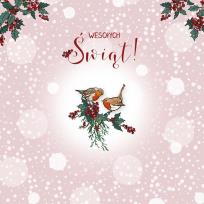 Opakowanie Karnet Swarovski kwadrat CL3510_PO Święta Ptaszki