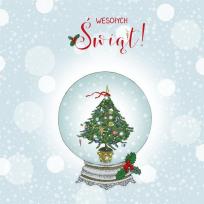 Opakowanie Karnet Swarovski kwadrat CL3512_PO Święta Kula