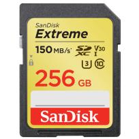 Opakowanie Karta pamięci SanDisk EXTREME SDSDXV5-256G-GNCIN (256GB; Class 10, Class U3, V30; Karta pamięci)