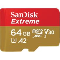 Opakowanie Karta pamięci SanDisk EXTREME SDSQXA2-064G-GN6MA (64GB; Class 10, Class U3, V30; + adapter)