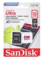 Opakowanie Karta Pamięci SANDISK ULTRA microSDHC 32 GB 120MB/s  + ADAPTER
