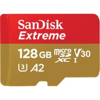 Opakowanie Karta pamięci z adapterem SanDisk EXTREME SDSQXA1-128G-GN6AA (128GB; Class 10, V30; + adapter)