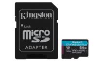 Opakowanie KINGSTON microSDXC Canvas Go Plus 64GB + adapter
