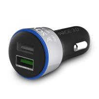Opakowanie Ładowarka samochodowa do smartfona SAVIO Quick Charge 3.0 SA-06/B (2400 mA, 3000 mA; USB)