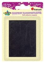 Opakowanie Magnesy samoprzylepne okrągłe czarne 12mm 12szt