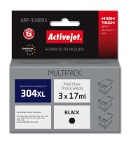 Opakowanie Multipack Activejet ARP-304BRX (zamiennik HP 304XL N9K08AE; Supreme; 3x17ml; czarny)