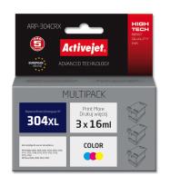 Opakowanie Multipack Activejet ARP-304CRX (zamiennik HP 304XL N9K07AE; Supreme; 3x16ml; kolor)