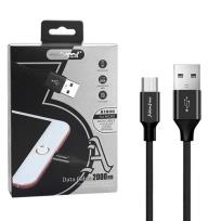 Opakowanie NAFUMI KABEL USB MICRO 3A NAFUMI CZARNY 3000MAH QUICK CHARGER QC 3.0 2M NFM-A1000 NFM-A1000 CZARNY