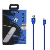 Opakowanie NAFUMI KABEL USB MICRO 3A NAFUMI NIEBIESKI 3000MAH QUICK CHARGER QC 3.0 2M NFM-A1000 NFM-A1000 CZERW