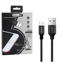 Opakowanie NAFUMI KABEL USB TYP-C 3A NAFUMI CZARNY 3000MAH QUICK CHARGER QC 3.0 2M NFM-A1000 NFM-A1000 CZARNY