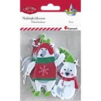 Opakowanie Naklejki filcowe niedźwiedzie polarne mix 6szt