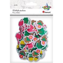 Opakowanie Naklejki piankowe kwiaty, konewki, drzewa 70szt