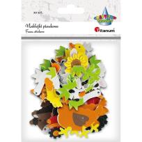 Opakowanie Naklejki piankowe zwierzęta, ptaki, gady mix 48szt