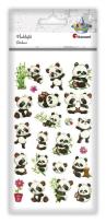 Opakowanie Naklejki wypukłe misie panda mix 22szt