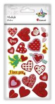 Opakowanie Naklejki wypukłe serca mix 20szt