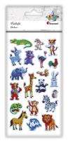 Opakowanie Naklejki wypukłe zwierzęta mix 20szt