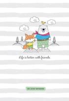 Opakowanie Notatnik ozdobny 143x210/80K kratka Przyjaciele