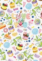 Opakowanie Notatnik ozdobny 143x210/96K kratka Słodkości