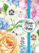 Opakowanie Notatnik ozdobny 145x197/160K kratka TW Kwiaty