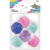 Opakowanie Pompony poliestrowe 45mm mix 6szt
