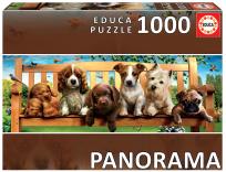 Opakowanie Puzzle 1000 Szczenięta na ławce (panorama) G3