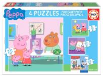 Opakowanie Puzzle 12+20+25+25 Świnka Peppa G3