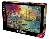 Opakowanie Puzzle 2000 Zachód słońca w porcie